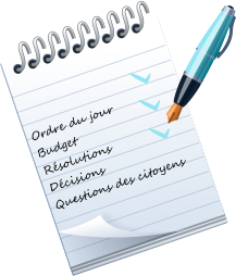 Ordre du jour Budget R�solutions D�cisions Questions des citoyens